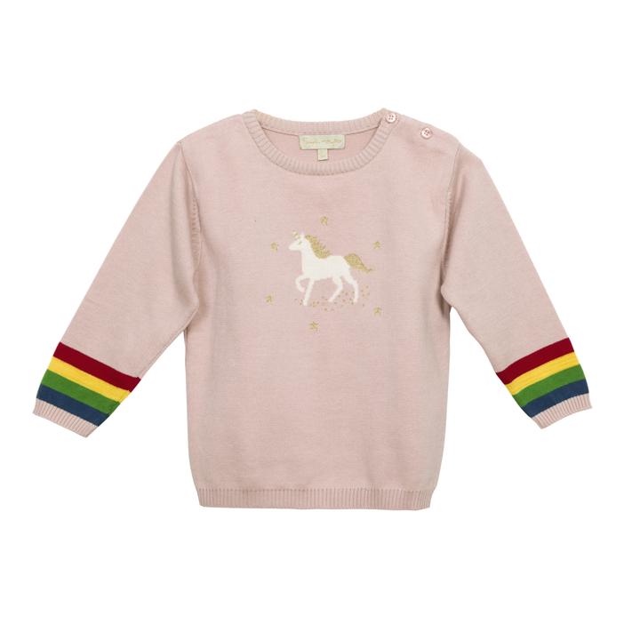 Sophie Allport Knitted Kids Jumper Unicorn Limetree Lifestyle