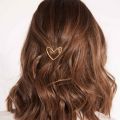 Joma Hair Accessory Gold Pave Heart Clip
