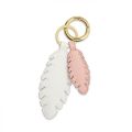 Katie Loxton Luxe Feather Keyring - White/Pink