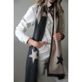 Tutti & Co Starlight Blanket Scarf - Charcoal/Natural