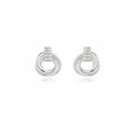 Joma Jewellery Pave Knot Earrings Silver
