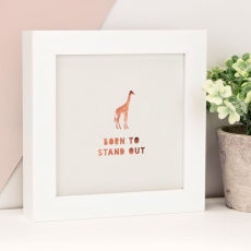 Coulson Macleod Giraffe 'Born to Stand Out'  Framed Foil Print
