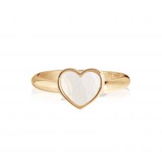 Joma Shona Shell Gold Heart Ring