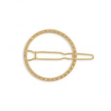 Joma Hair Accessory Gold Pave Circle Clip
