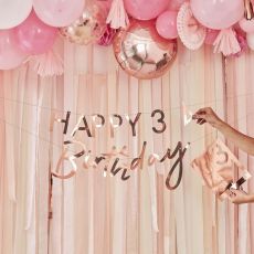 Ginger Ray Personalised Rose Gold Birthday Banner