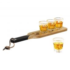 Gentleman's Hardware Shot Glasses With Serving Paddle