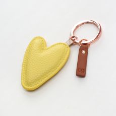 Caroline Gardner Heart Keyring - Yellow