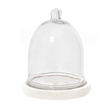 Sophie Allport Glass Cloche With Wooden Base
