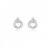 Joma Jewellery Pave Knot Earrings Silver