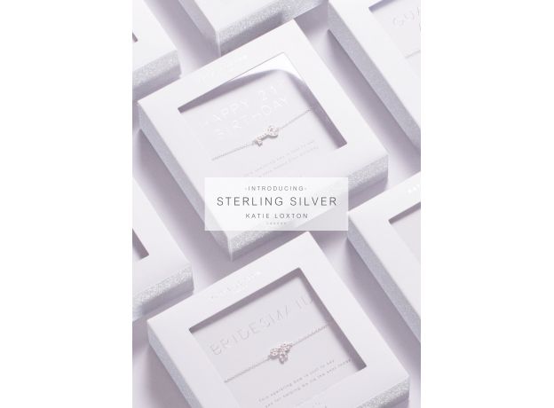Katie Loxton Sterling Silver "Love" Pave Bracelet