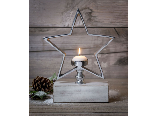 Silver Star on Stand Centrepiece