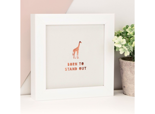 Coulson Macleod Giraffe 'Born to Stand Out'  Framed Foil Print