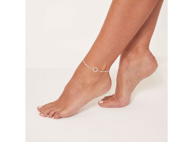 Joma Silver Loop Anklet