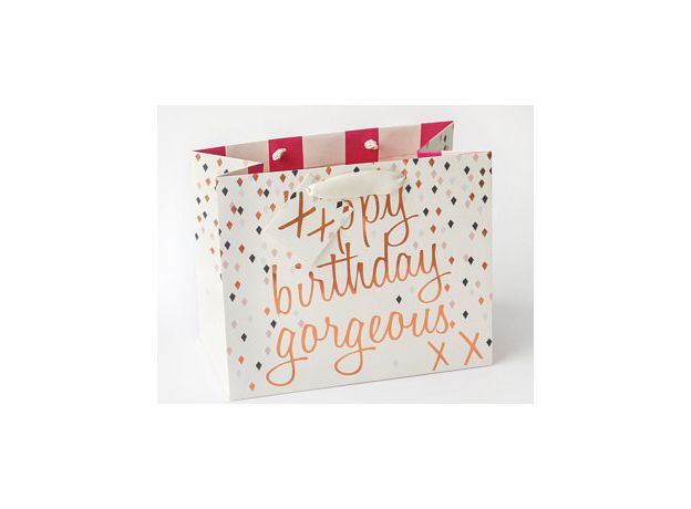 Caroline Gardner "Happy Birthday Gorgeous" Gift Bag - Medium