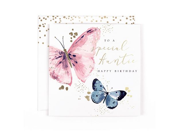 Hotchpotch Swan Lake "Special Auntie" Butterfly Birthday Card