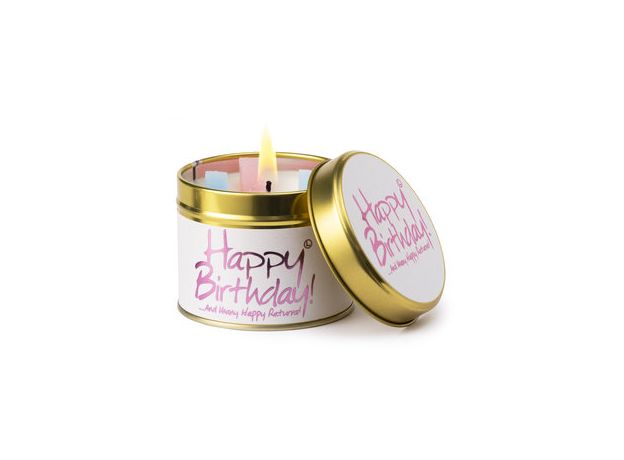 Lily Flame "Happy Birthday" Scented Tinned Candle