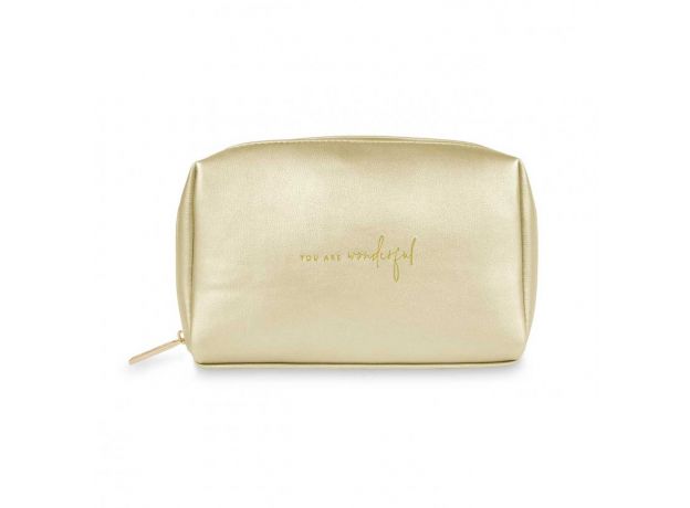 Katie Loxton 'You Are Wonderful' Colour Pop Make-Up Bag - Gold