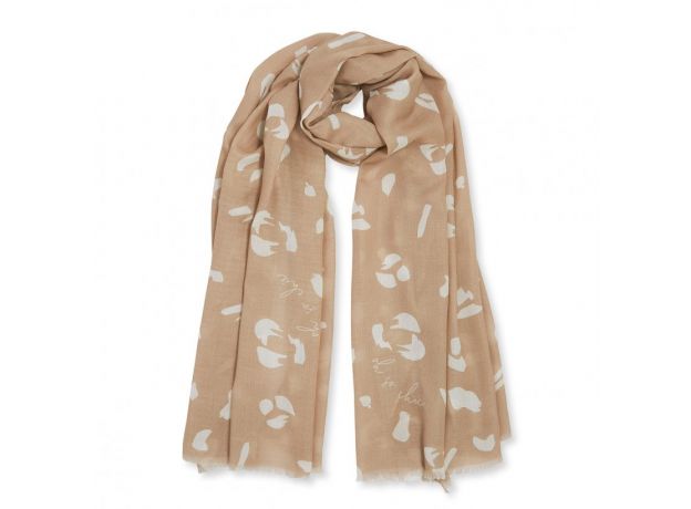 Katie Loxton “Oh So Chic" Sentiment Scarf - Taupe