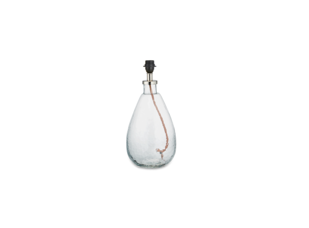 Nkuku - Baba Glass Lamp Base - Clear Glass