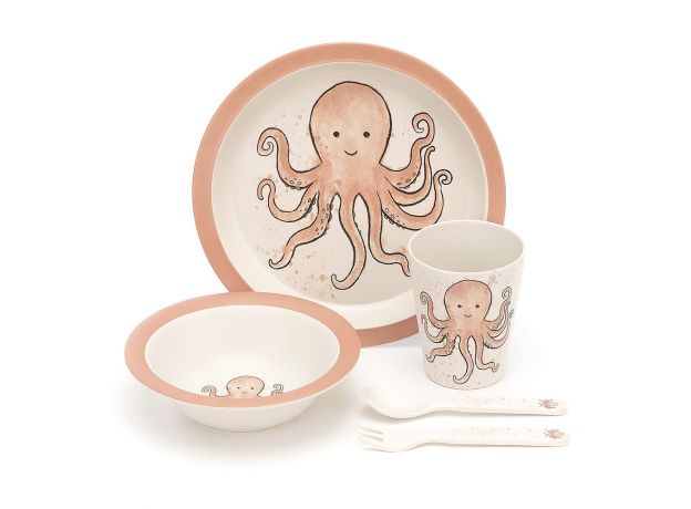 Jellycat Odell Octopus Bamboo Set