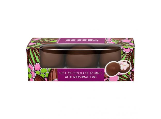 3 Hot Chocolate & Marshmallow Bombe in Box