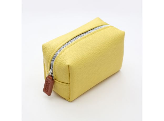 Caroline Gardner Yellow Mini Cube Cosmetic Bag