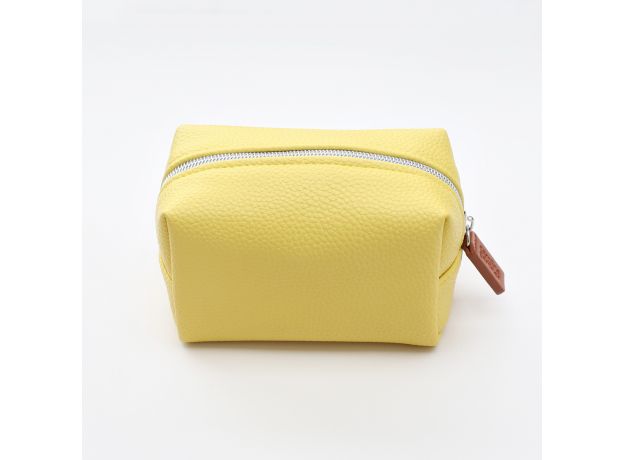 Caroline Gardner Yellow Mini Cube Cosmetic Bag