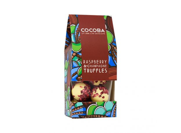 Cocoba Raspberry & Champagne Truffles Boxed
