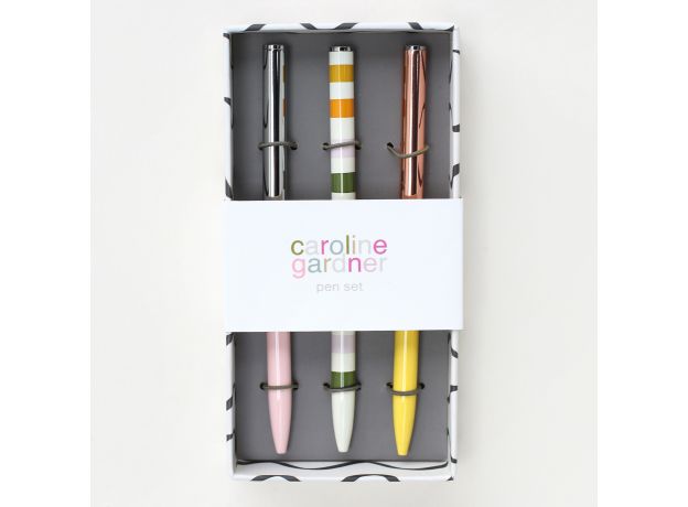 Caroline Gardner Gift Boxed Set 3 Slim Pens