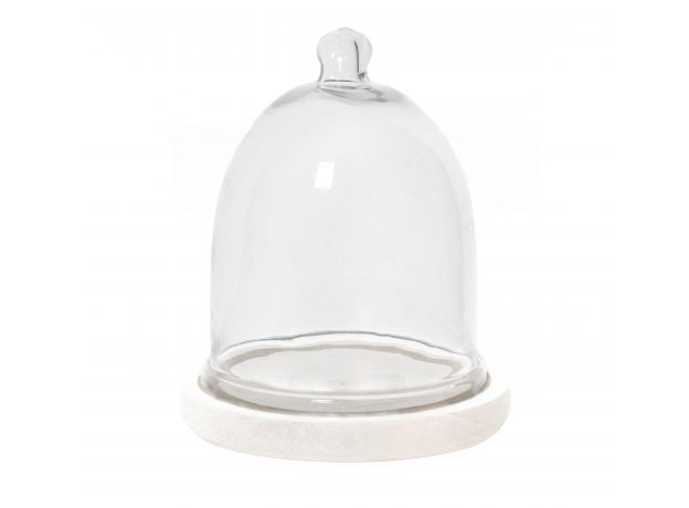 Sophie Allport Glass Cloche With Wooden Base